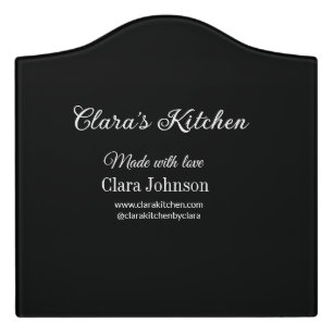 kitchen food chef add restaurant cater name detail door sign