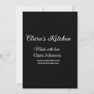 kitchen food chef add restaurant cater name detail invitation