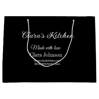 kitchen food chef add restaurant cater name detail large gift bag