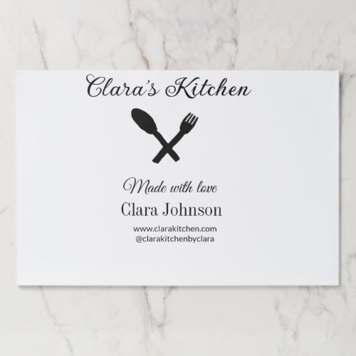 kitchen food chef add restaurant cater name detail paper pad