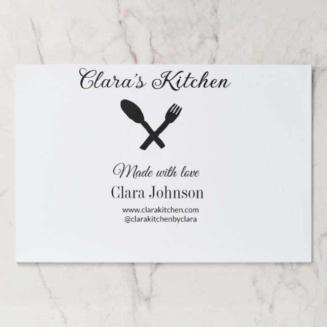kitchen food chef add restaurant cater name detail paper pad (Front)