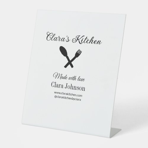 kitchen food chef add restaurant cater name detail pedestal sign