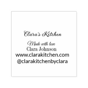 kitchen food chef add restaurant cater name detail self-inking stamp