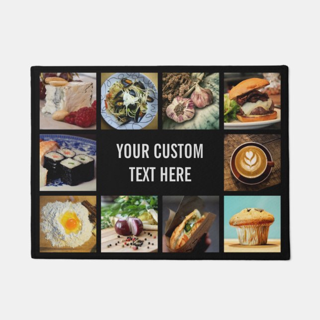 Kitchen / Foodie custom door mat (Front)