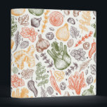 Kitchen Garden Vegetable Pattern 3 Ring Binder<br><div class="desc">Check out this cute pattern featuring garden vegetables.</div>