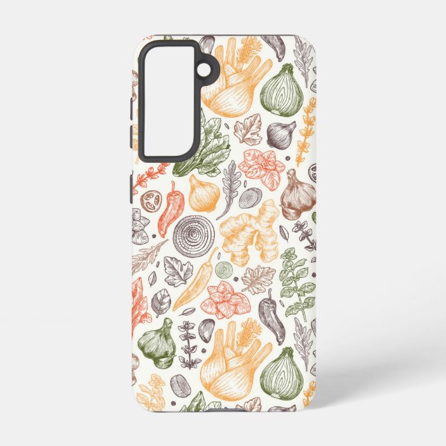 Kitchen Garden Vegetable Pattern Samsung Galaxy Case (Back)