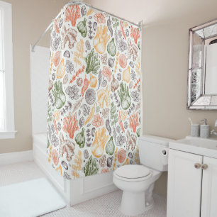 Kitchen Garden Vegetable Pattern Shower Curtain