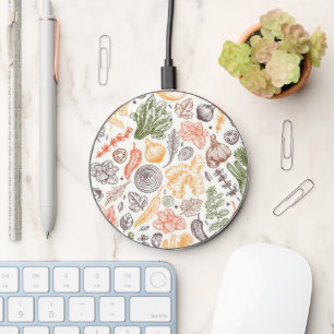 Kitchen Garden Vegetable Pattern Wireless Charger
