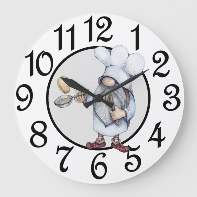 Kitchen Gnome Acrylic Wall Clock (Front)