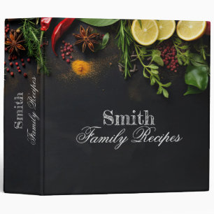 Kitchen Herbs and Spices Recipe Binders - Large