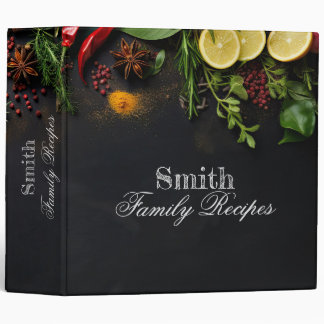 Kitchen Herbs and Spices Recipe Binders - Large