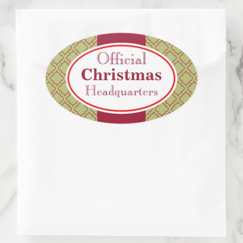 Kitchen Holiday Christmas Headquarters Sticker