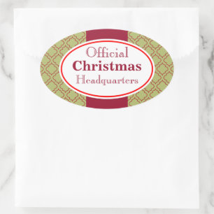Kitchen Holiday Christmas Headquarters Sticker