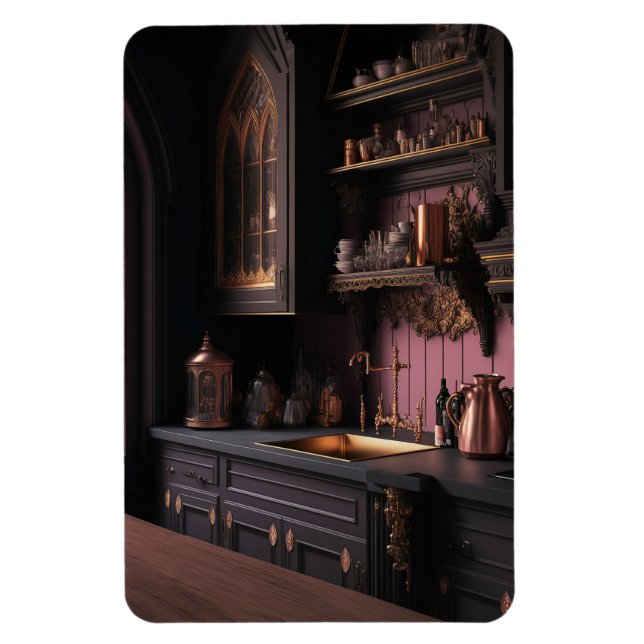  Kitchen Interior Design In a Gothic Style.  Magnet (Vertical)