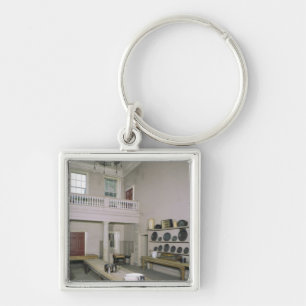Kitchen Interior mid 18th century Keychain