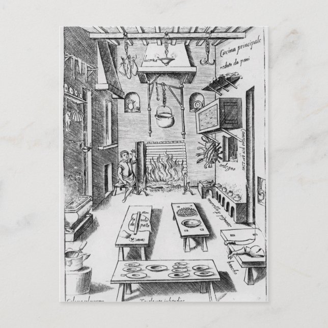 Kitchen interior postcard (Front)