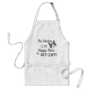 Kitchen is My Happy Place Cat Lovers Adult Apron