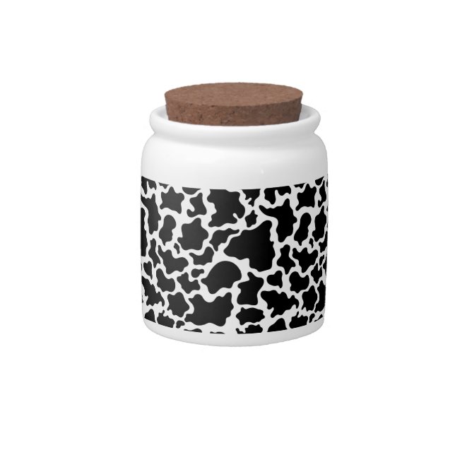 Kitchen Jar-Cow Print Candy Jar (Front)