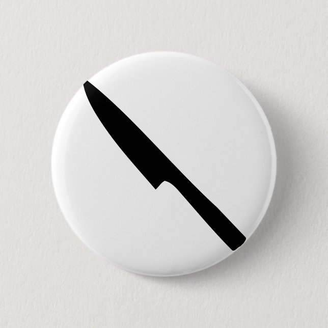 kitchen knife pinback button (Front)