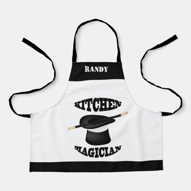 Kitchen Magician Chef Cook Custom  Kids Apron (Front)