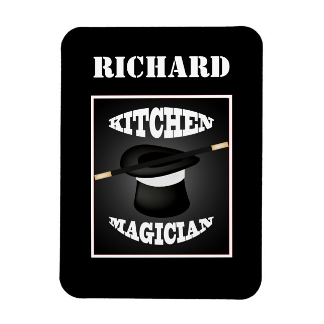 Kitchen Magician Cook Custom Magnet (Vertical)