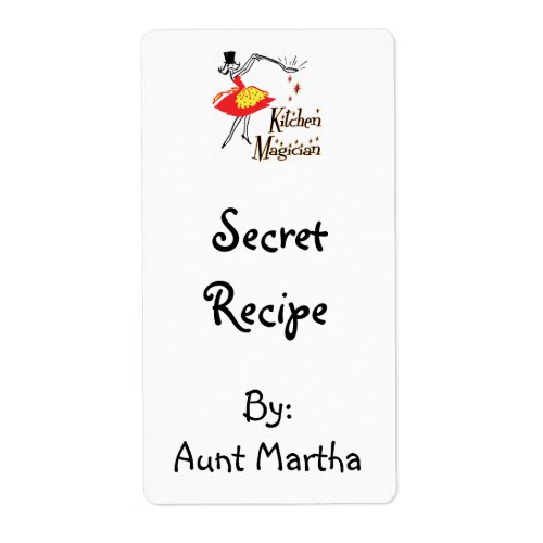 Kitchen Magician Custom Retro Recipe Labels