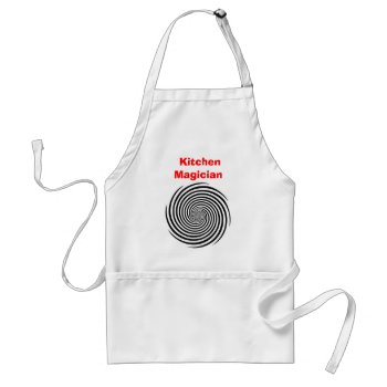 Kitchen Magician Hypnosis Spiral Adult Apron by pomegranate_gallery at Zazzle