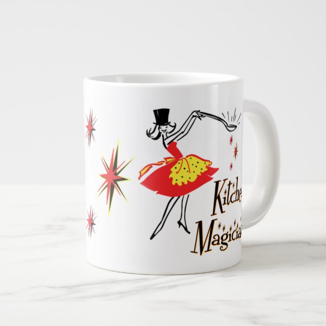 Kitchen Magician Retro Art Jumbo Mug (Front Right)