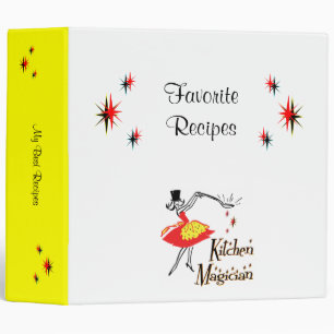 Kitchen Magician Retro Cook Custom Recipe Binder