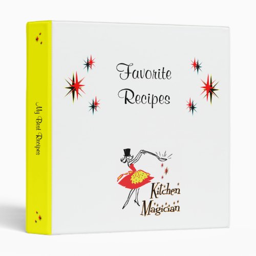 Kitchen Magician Retro Cook Custom Recipe Binder