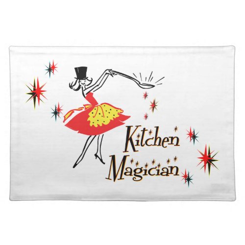 Kitchen Magician Retro Cooking Art Placemat