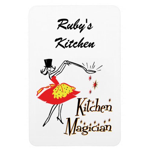 Kitchen Magician Retro Custom Fridge Magnet