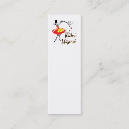 Kitchen Magician Retro Mini Bookmark Business Card