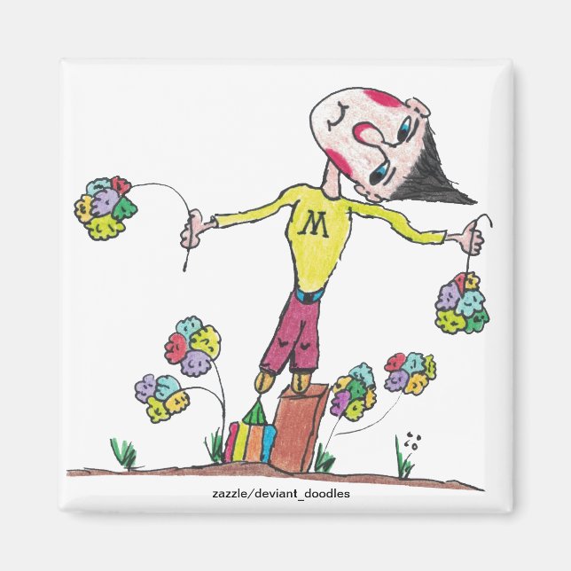 Kitchen magnet with cartoon art (Front)