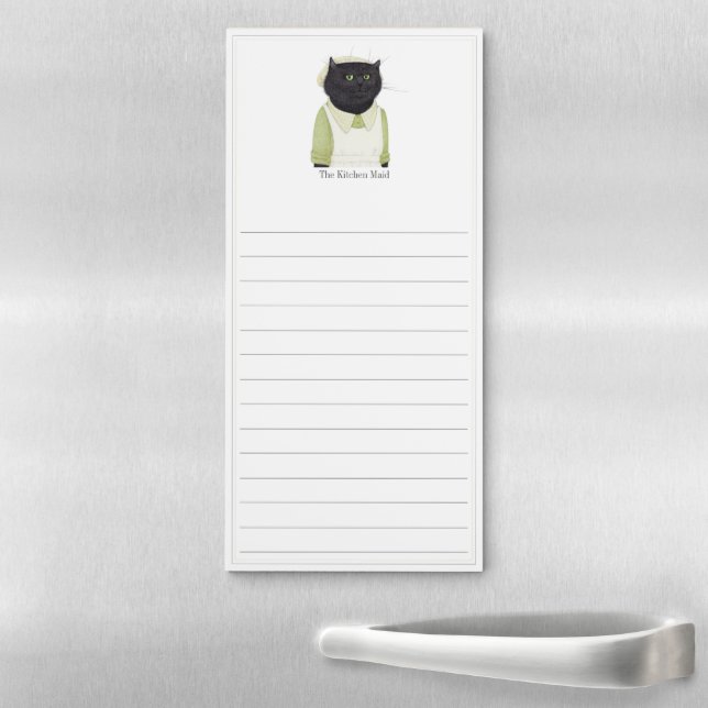 KITCHEN MAID CAT Magnetic Notepad + Lines (In Situ)