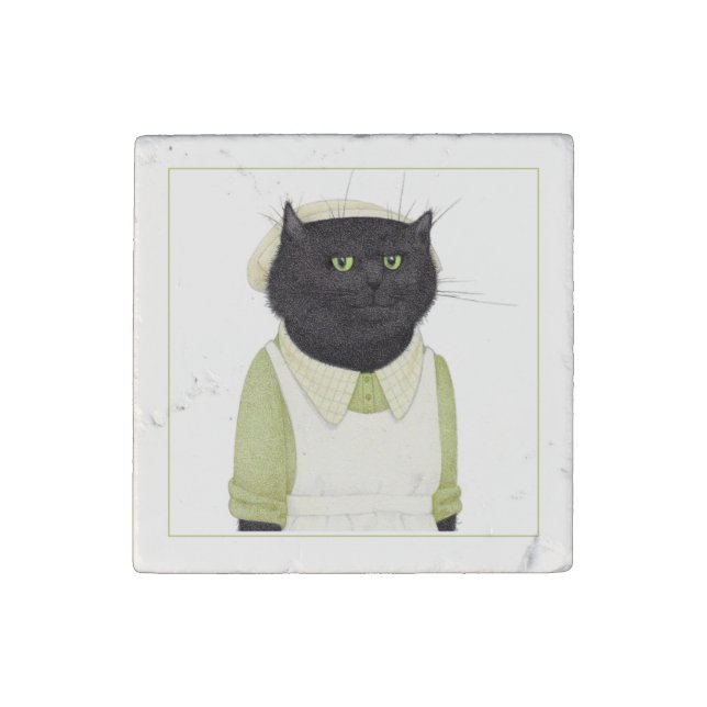 KITCHEN MAID CAT Primed Marble Stone Magnet II (Front)