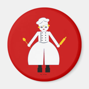 Kitchen Martzkin Red Chefette’s Magnet