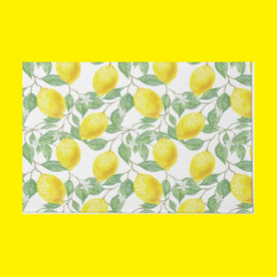 Kitchen Mat Kitchen Floor Mat Lemon Watercolor
