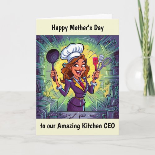 Kitchen Mothers Day Personalized Card