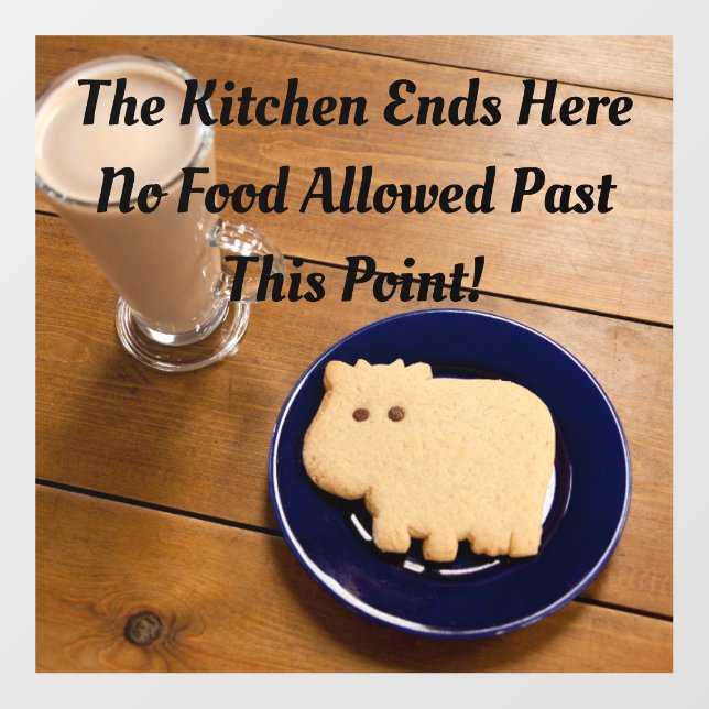 Kitchen No Food Floor Decal (Front)