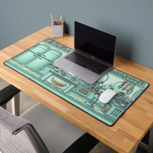 Kitchen of the Future - Retro Domestic Automation Desk Mat