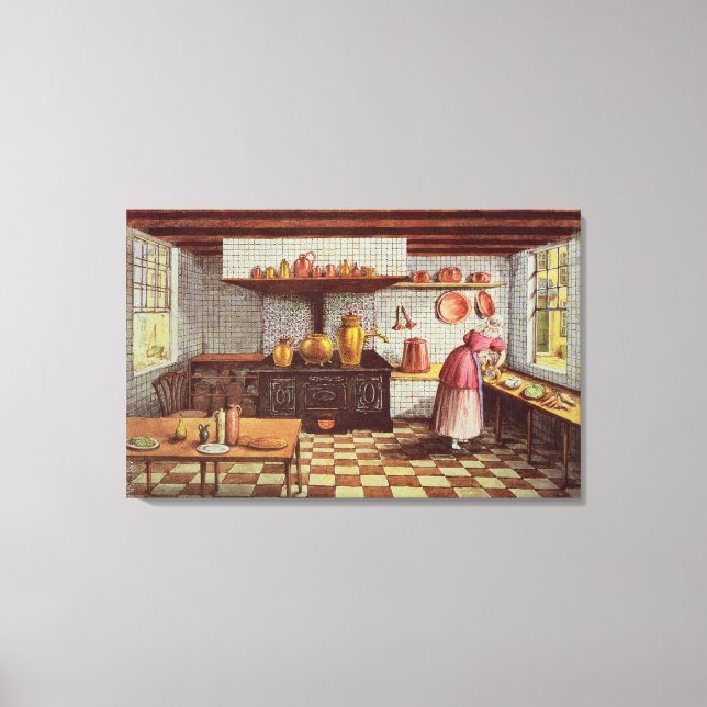 Kitchen of the Hotel St.Lucas Canvas Print (Front)
