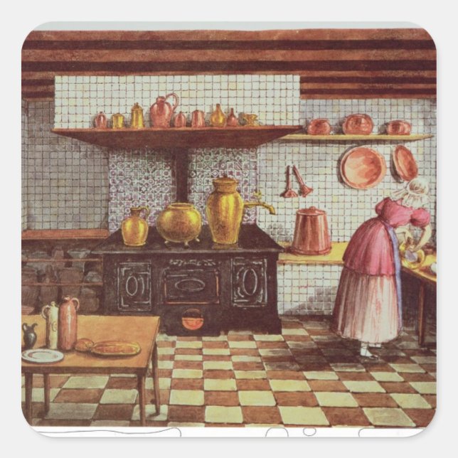 Kitchen of the Hotel St.Lucas Square Sticker (Front)