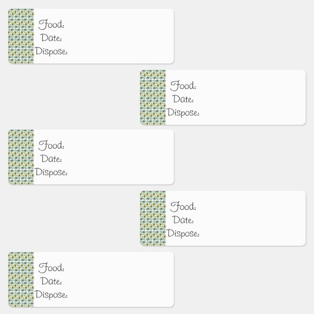 Kitchen Organization Food Labels Avocado Pattern (Group)