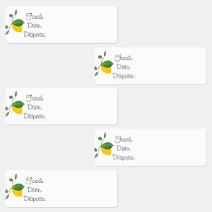 Kitchen Organization Lemon Lime Food Labels