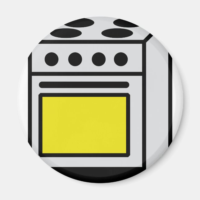 kitchen oven stove icon magnet (Front)