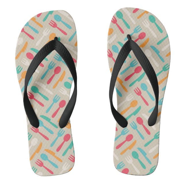 Kitchen pattern 3 flip flops (Footbed)