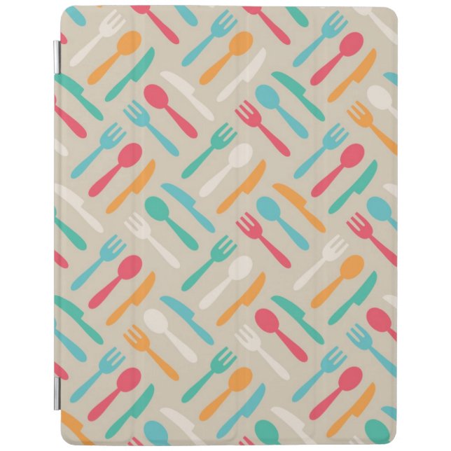 Kitchen pattern 3 iPad smart cover (Front)