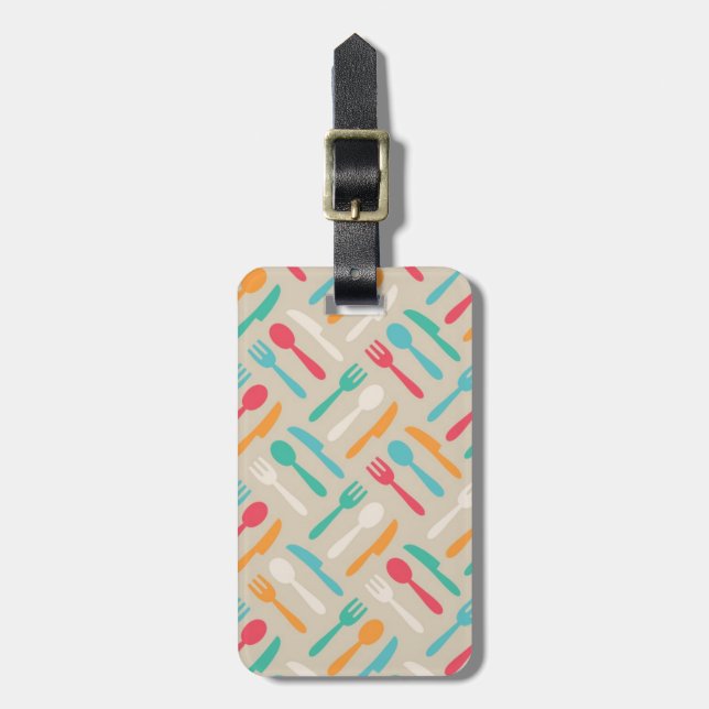 Kitchen pattern 3 luggage tag (Front Vertical)
