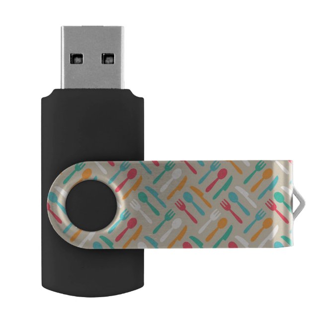 Kitchen pattern 3 USB flash drive (Opened)